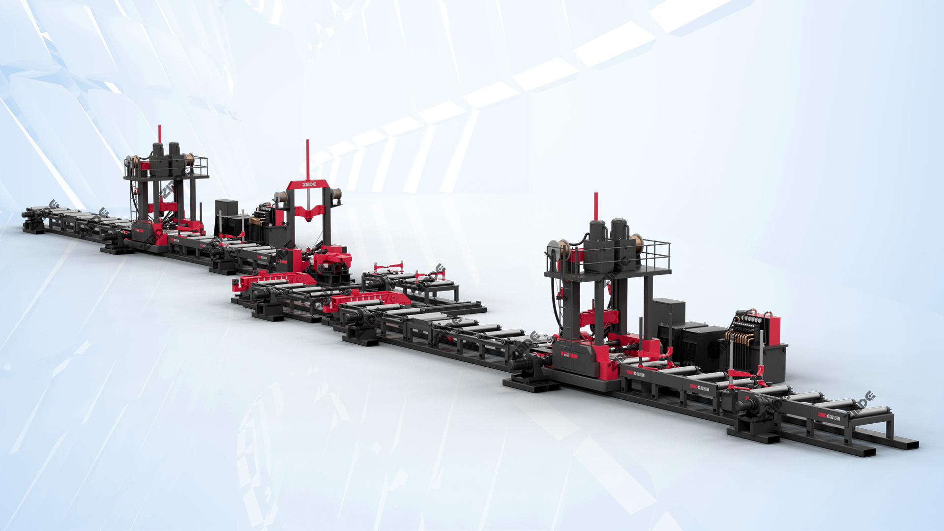 裝配式H型建筑鋼梁半自動生產(chǎn)線